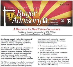 Arizona Buyer Advisory