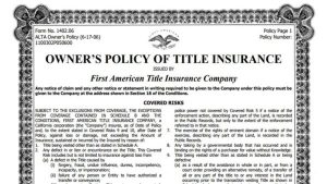 alta policy of title insurance